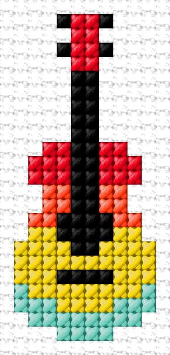 Gitar free cross-stitch pattern