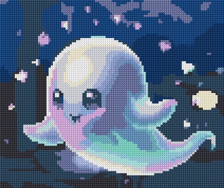 Ghost free cross-stitch pattern