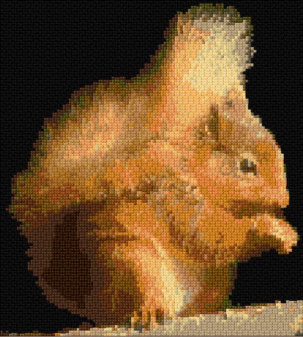 Squirrel free cross-stitch pattern
