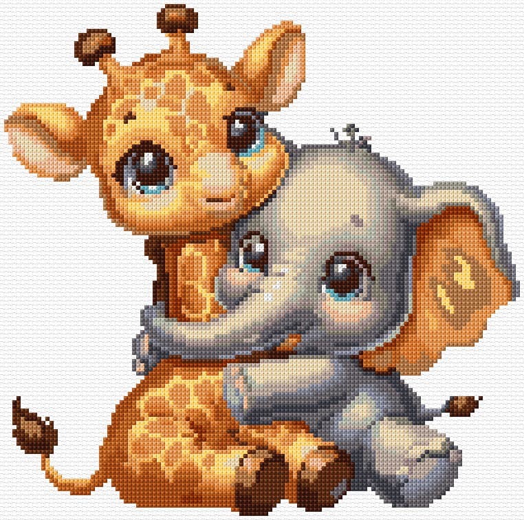 Friends free cross-stitch pattern