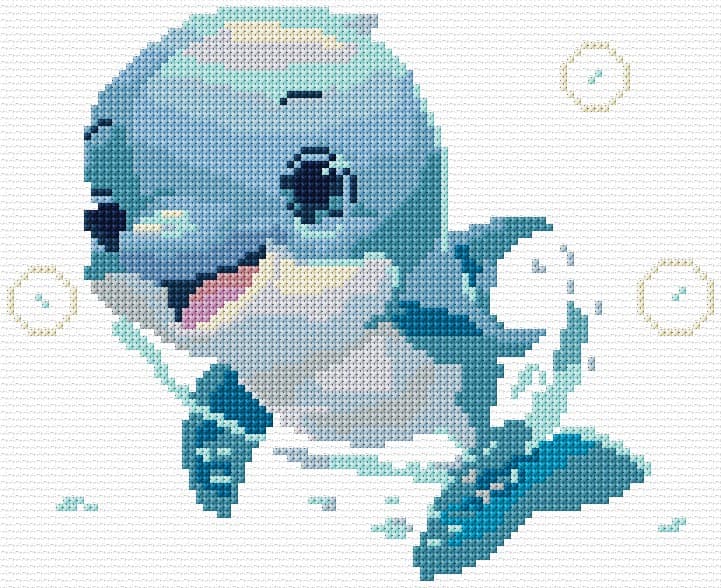 Dolphyn free cross-stitch pattern