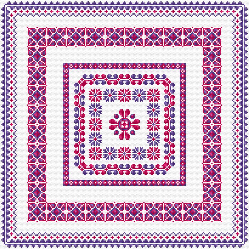 Cushion Cover free cross-stitch pattern