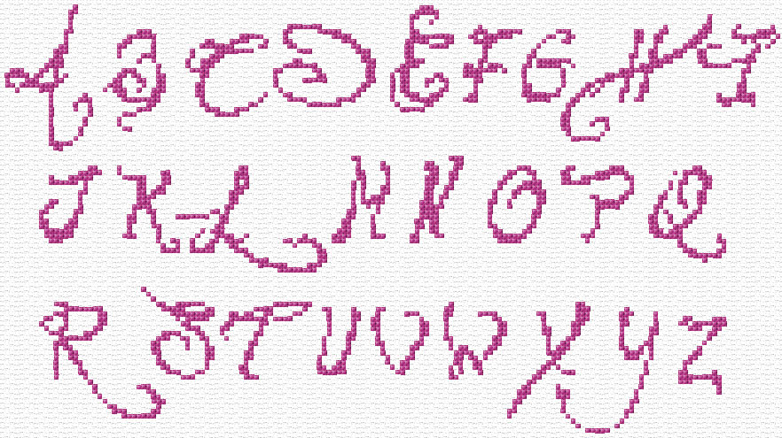 Alphabet 9 free cross-stitch pattern