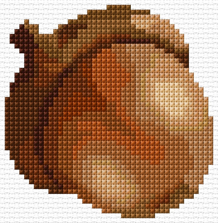 Acorn free cross-stitch pattern